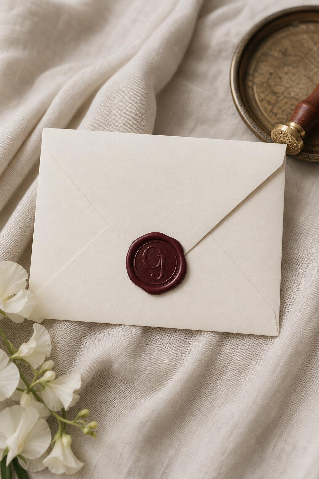 Letterpress invitation detail